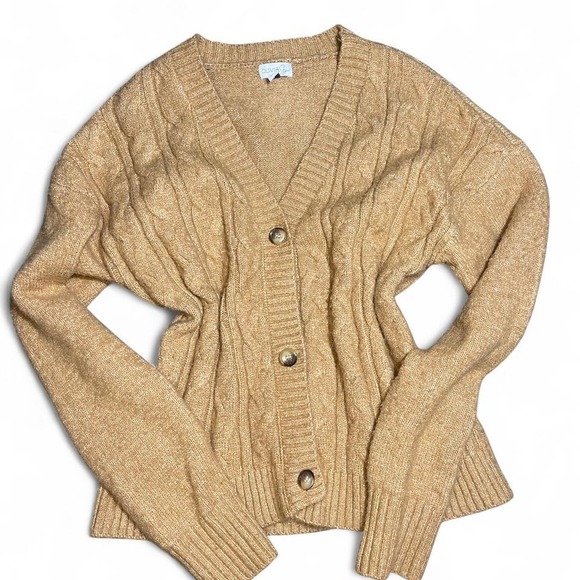 Olivia Sky Sweaters - Vintage Inspired Olivia Sky camel Knit Cardigan‎
